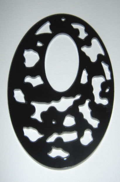 foto - OVALE INTAGLIATO NERO