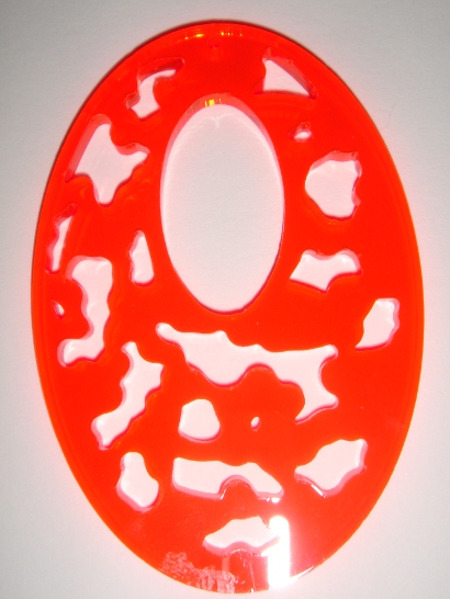 foto - OVALE INTAGLIATO ROSSO