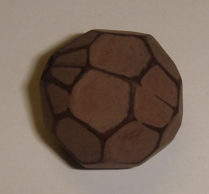 foto - PALLINA  SFACCETTATA  MARRONE