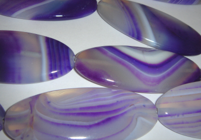 foto - OVALE LUNGO IN AGATA VIOLA