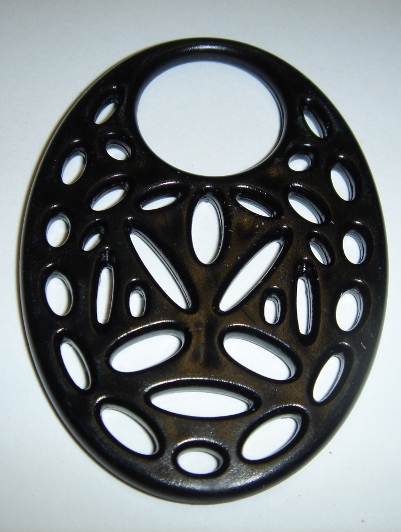 foto - OVALE TRAFORATO NERO