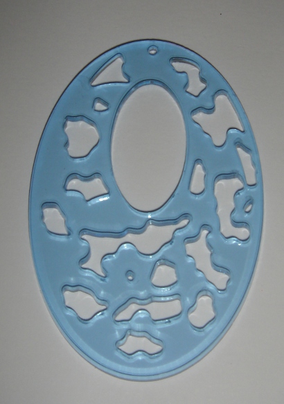 foto - OVALE INTAGLIATO AZZURRO