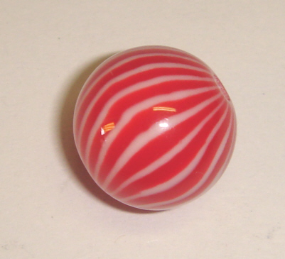 foto - PALLINA RIGATA BIANCA E ROSSA