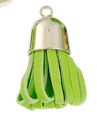 NAPPINA VERDE in similpelle con coppetta oro 
