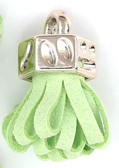 NAPPINA VERDINA in simil camoscio con coppetta oro 