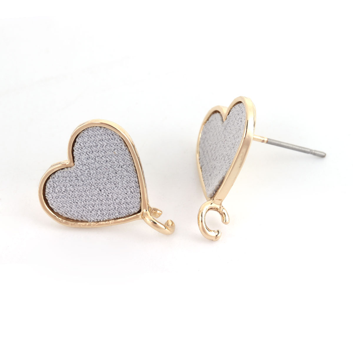 basi per orecchini con cuore