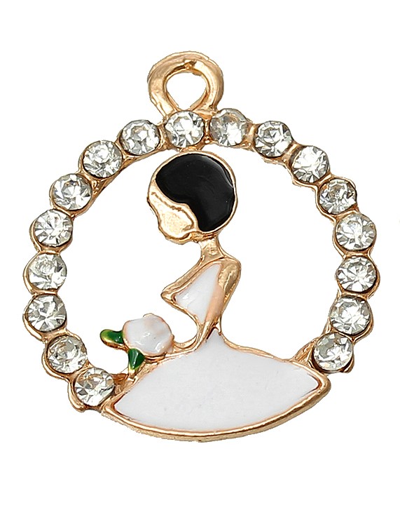 SPOSINA pendente smaltato con strass 