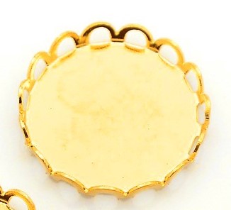 PORTA CABOCHON smerlato color oro