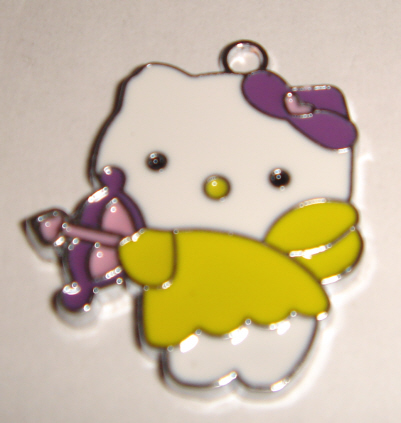 foto - GATTINA CON ARCO E FRECCIA ROSA E FUCSIA