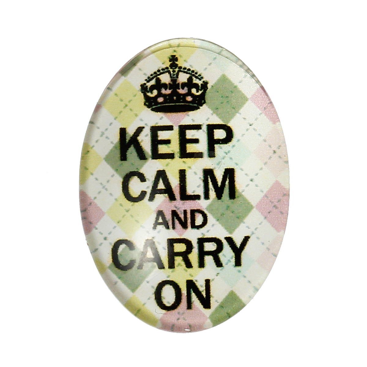 cabochon in vetro con disegno jacquard