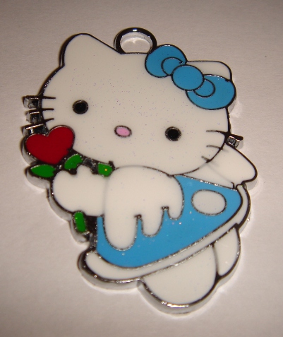 foto - GATTINA GRANDE CON ABITO AZZURRO