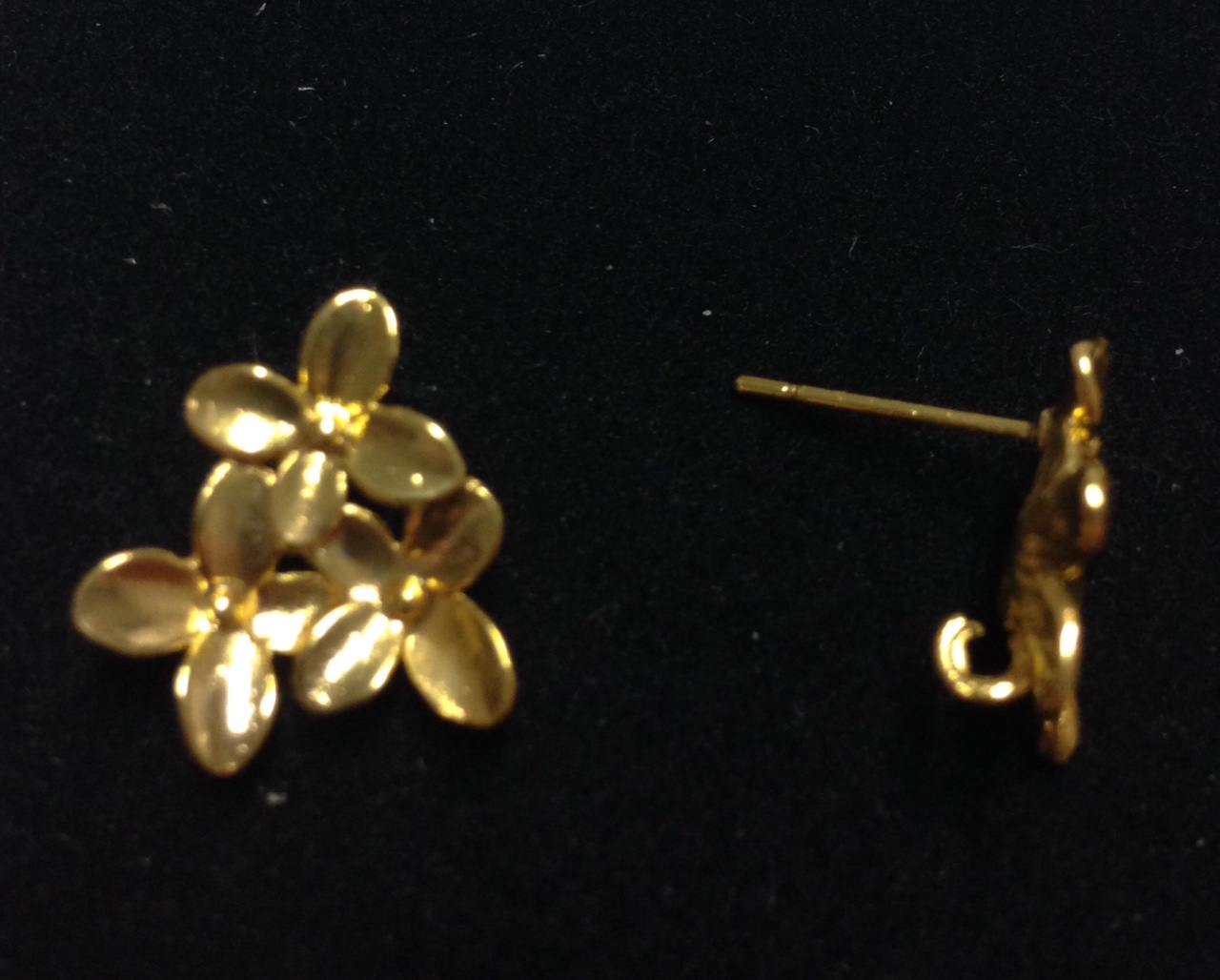 basi per orecchini oro a forma di bouquet di fiori