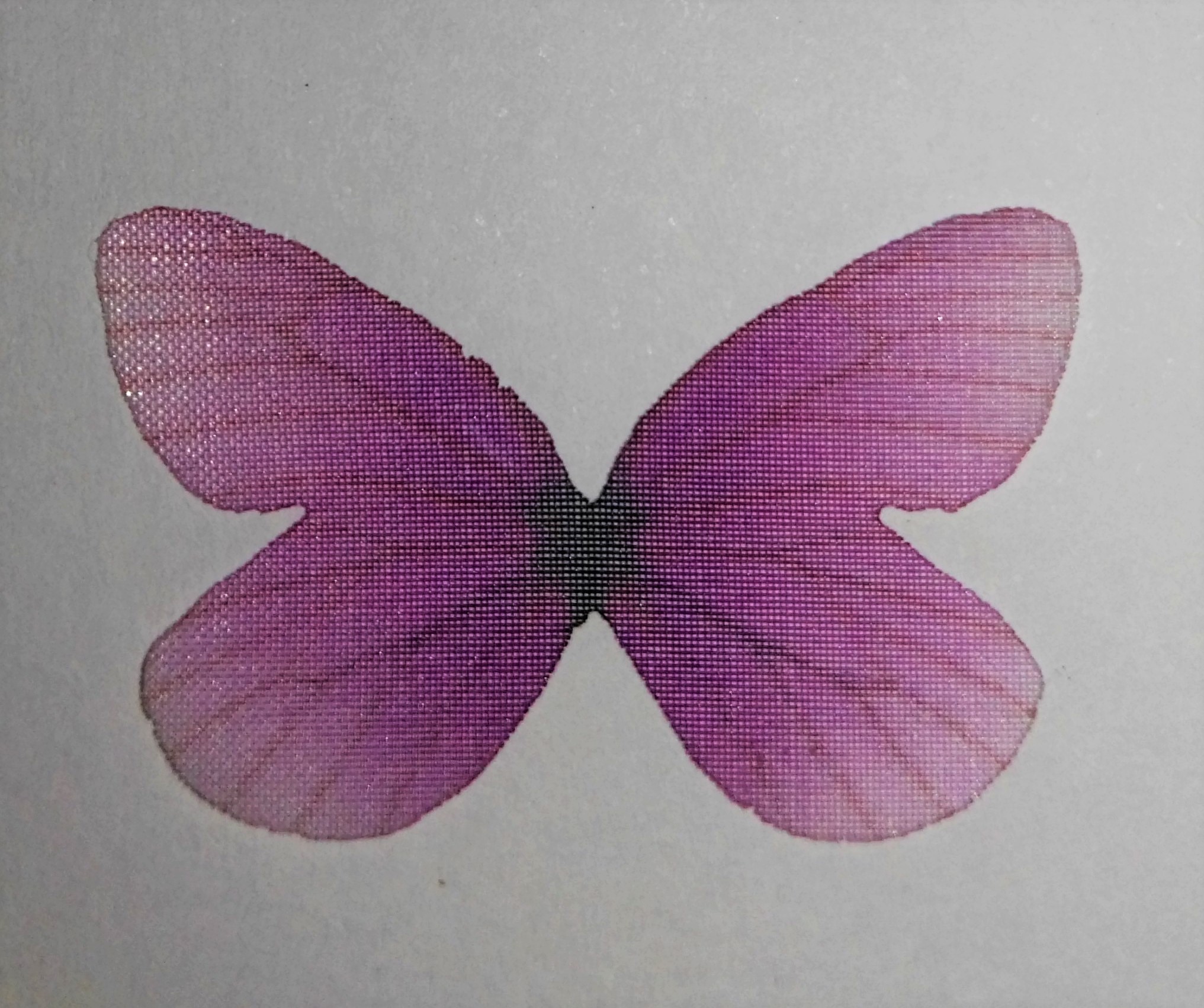 farfalla in organza misura 30x22 mm ROSA VIOLETTO