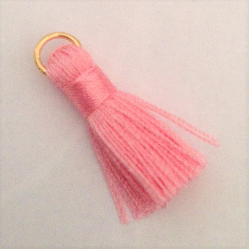 NAPPINA PICCOLA ROSA  con anellino in metallo 