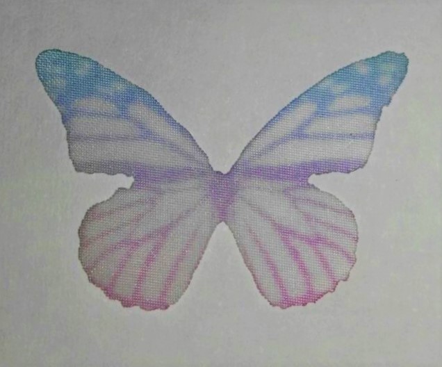 farfalla in organza misura 30x20 mm  BABY COLOR