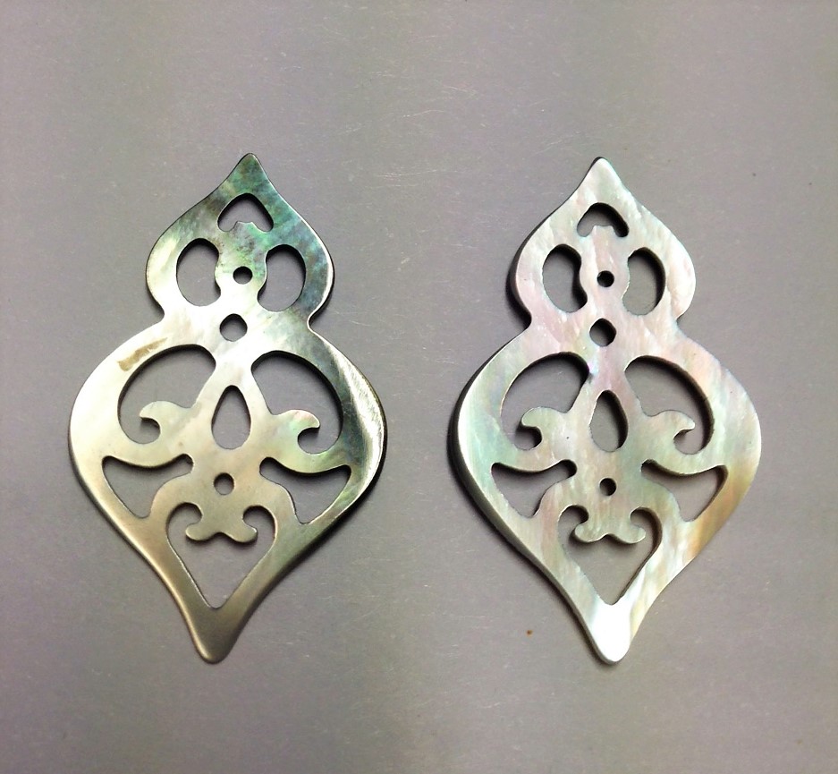 ANFORE in madreperla grigia misura 16x26 mm 