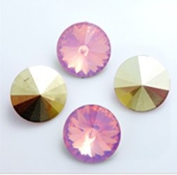 cabochon tondo in resina misura 10 mm ROSA OPALE